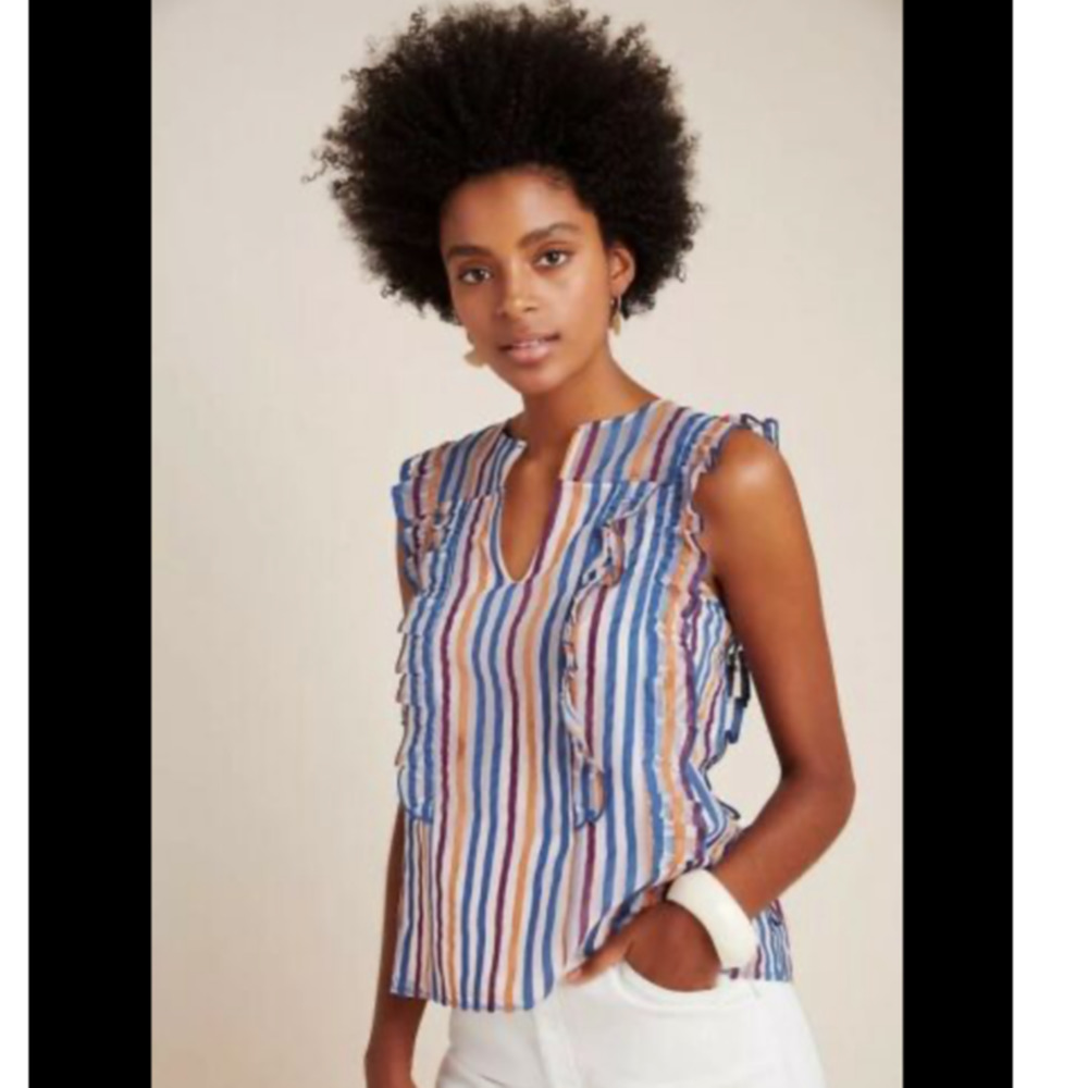 NWT Anthropologie Maeve Elisabetta ruffled blouse